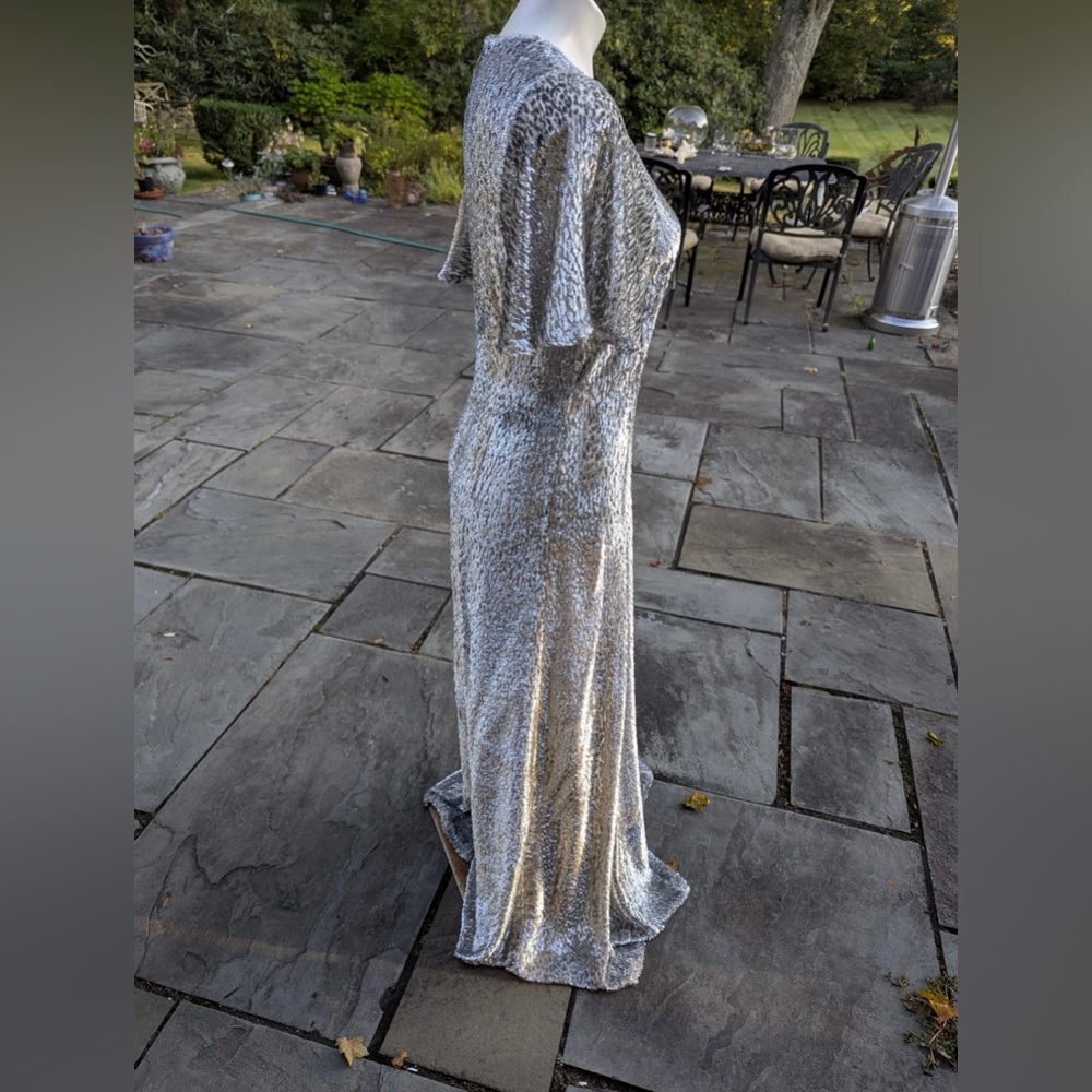 The Vampire’s Wife Midnight Tremors Silver Evening Gown Size 2 4 - Picture 7 of 7